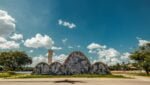 church building in pampulha from the back