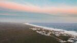 beachfront properties along the shoreline