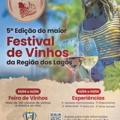 Descubra tudo sobre o imperdível Festival de Vinhos “Wine in Búzios” que tem início nesta quinta-feira na Praça Santos Dumont