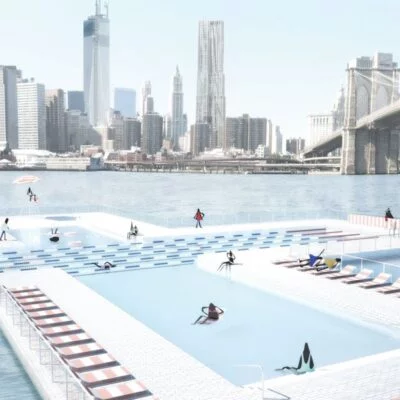 Nova piscina flutuante em Nova Iorque: inauguração prevista para este ano.