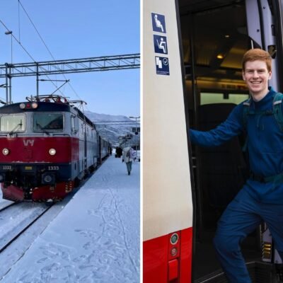 Vida de nômade: jovem europeu viaja como passageiro de trem o tempo todo