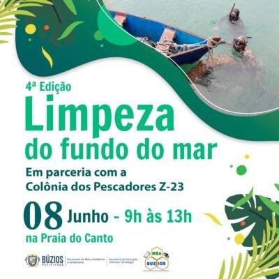 Evento imperdível: Búzios promove ação de limpeza submarina na Praia do Canto neste sábado