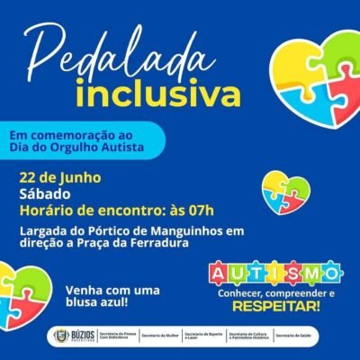 Participe da Pedalada Inclusiva em Búzios em comemoração ao ‘Dia do Orgulho Autista’ neste fim de semana!