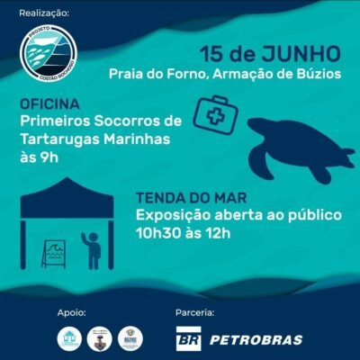 Praia do Forno sediará inédita oficina de Primeiros Socorros para Tartarugas Marinhas em Búzios