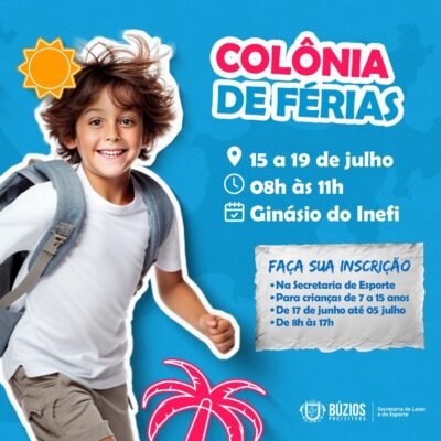 Prepare-se para a diversão: Inscrições para Colônia de Férias começam na segunda-feira!