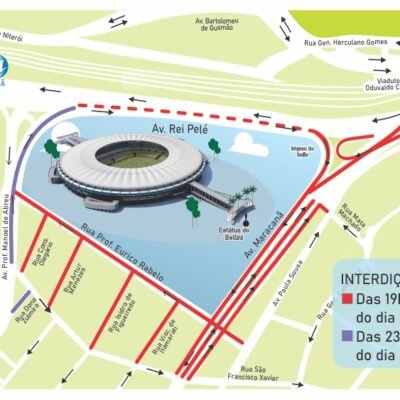 Esquema de tráfego para jogo do Fluminense x Juventude no Maracanã, quarta-feira (07/08)