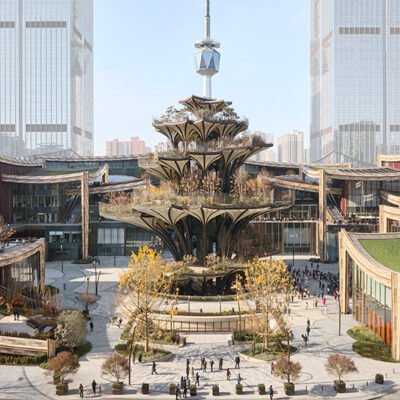 Jardim Vertical ‘Árvore de Xi’an’ é o destaque do novo distrito de Heatherwick na China