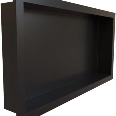 Nicho Plástico de Embutir Banheiro Ou Cozinha 30x60x8cm (PRETO)