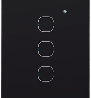 Interruptor Touch Inteligente Compatível Com Alexa Com 3 Teclas EWS 1003 Preto Intelbras