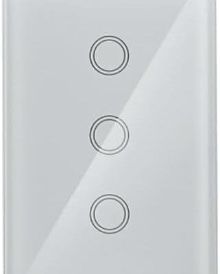 Steck, Interruptor Inteligente 4×2”, Touch Wi-Fi Steck Ambiente Conectado, 3 Módulos, Bivolt, Branco