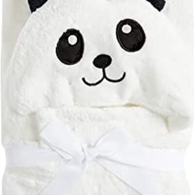 Manta Baby com Capuz de Urso Panda Jolitex Branco Infantil Poliéster