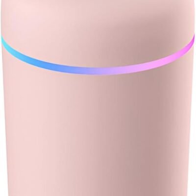 Umidificador de Ar Difusor de Ambiente Aromas 300 ml Portátil Ultrassonico Vaporizador Aromatizador USB LED (ROSA)