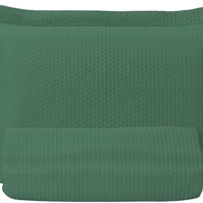 Cobre Leito Colcha Siena Dupla Face e Toque Macio Tamanhos Para Cama de Solteiro, Cama Casal Padrão, Cama Queen e Cama King Qualidade e Sofisticação (Verde, Solteiro(220x160cm))