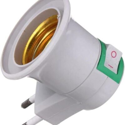 Adaptador De Tomada Para Lâmpada Bivolt Soquete E27 110V 220V Interruptor Liga Desliga Plug ABNT 2 Pinos Bocal Luz Negra Luz Noturna Iluminação Segurança LINHA PREMIUM SYANG