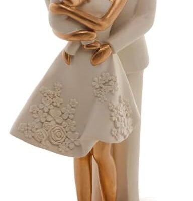 Figura Decorativa Família de Resina Branco 9cm x 7cm x 20cm – Wolff