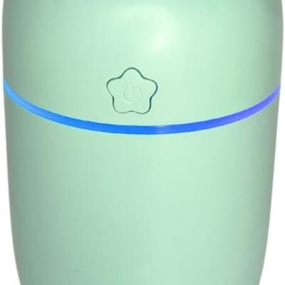 Mini Umidificador de Ar Difusor de Ambiente Aromas Portátil Ultrassonico 300 ml Aromatizador USB LED Vaporizador (VERDE)