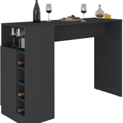 Bancada Balcão/mesa de Cozinha com Adega e 1 Porta Multimóveis Mp2144 Preto