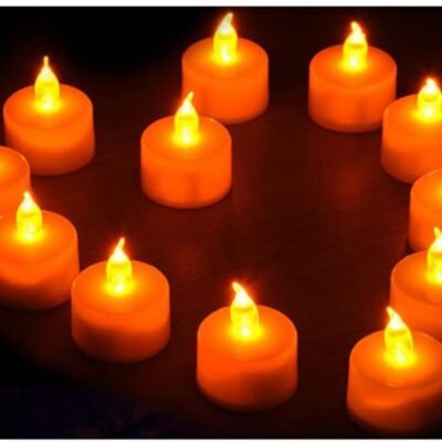 24 Velas De Led Cor Da Branca Luz Amarela