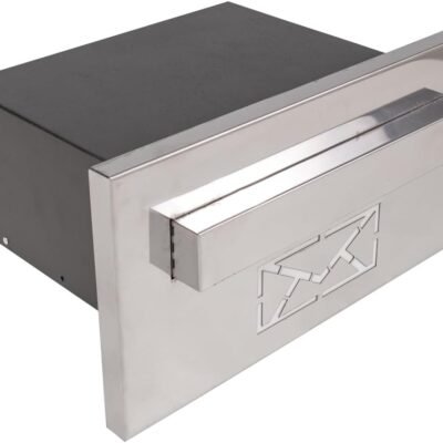 Caixa Correio Embutir Inox 20cm Profundidade Moderna Luxo (Desenho Carta)