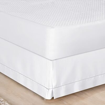 Saia Para Cama Box Queen Percale 200 Fios 01 Peça Branco