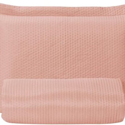 Cobre Leito Colcha Siena Dupla Face e Toque Macio Tamanhos Para Cama de Solteiro, Cama Casal Padrão, Cama Queen e Cama King Qualidade e Sofisticação (Rose, Solteiro(220x160cm))