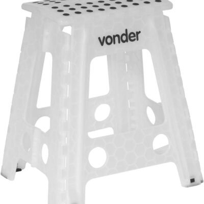 Vonder Banqueta Plástica Dobrável Branca Altura 450 Mm