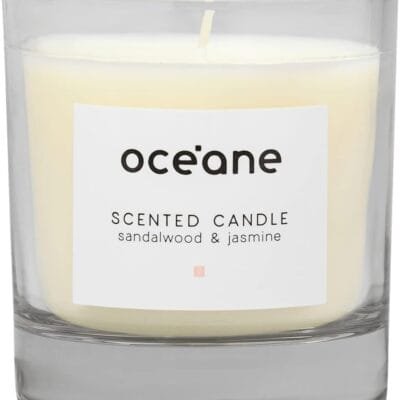 Vela Sandalwood & Jasmine, Scented Candle, Océane, Océane, Branca