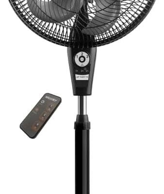 Ventilador de Coluna Mallory Air Timer TS+ Com Controle Remoto 126W, Silencioso, Com Hélice de 6 pás, Auto desligamento programável de até 7 horas – PR-GR – 220V