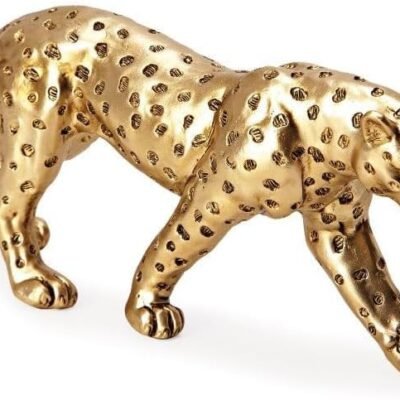 ESCULTURA LEOPARDO EM POLIRRESINA