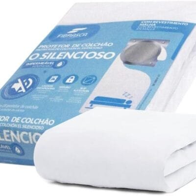 Fibrasca Protetor de Colchão Impermeável O SILENCIOSO – Solteiro 090 x190 cm, branco, Pequeno solteiro