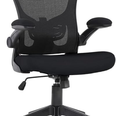 Cadeira Office DT3 Vita, ergonomica e confortável com revestimento Mesh Spandex™+Tecido Softex™, braço retrátil até 90º, suporta até 120kg e altura máx. de 1,75m (Black)