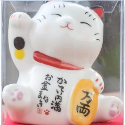 Gato da Sorte Japonês, Gato da Sorte, Maneki Neko, DT1185ED, O Gatinho da Sorte Japones é Um Símbolo de Boas-vindas, Boa Sorte e Riqueza na Cultura Japonesa, Atrai Riqueza e Fortuna Para Sua Casa.