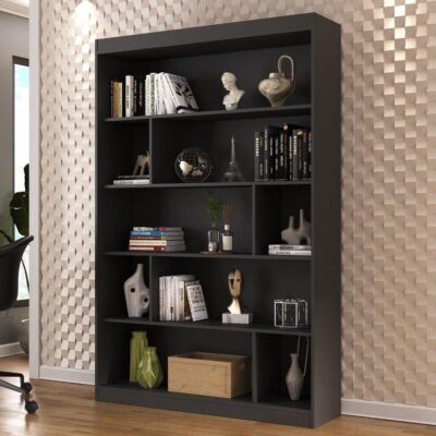 Estante Livreiro 4 Prateleiras Home Office Siena Moveis Onix