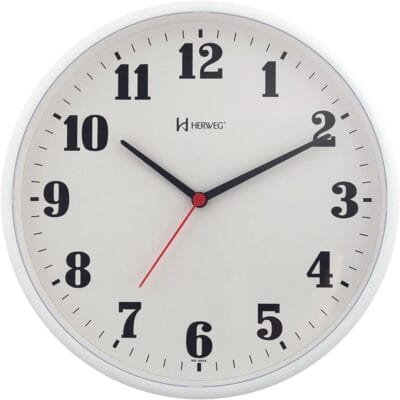 Relógio de Parede Quartz Branco
