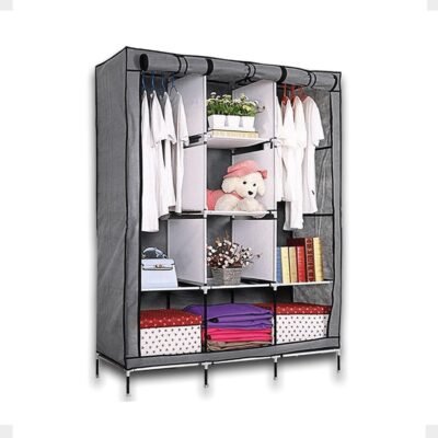 Guarda Roupa Plus Dobrável Armário Closet Organizador De Roupas (Cinza)