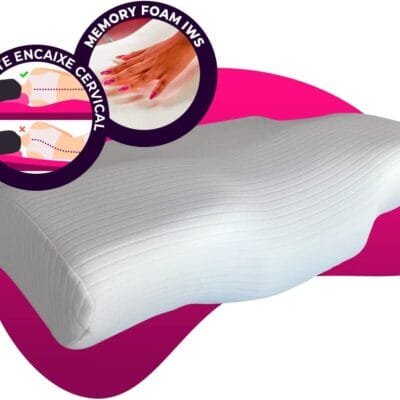 Travesseiro Ergonômico – I wanna sleep – Cervical Original®, Suporte Ideal. Melhor Travesseiro para Dor no Pescoço e na Coluna. Combate a Insônia e o Ronco.