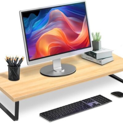 Suporte Monitor Madeira (60 cm de comprimento), Stand desk, Base para Monitor, Base Monitor, Mesa Monitor, Suporte Monitor, Suporte para Monitor, Suporte Monitor Mesa, Suporte de Monitor