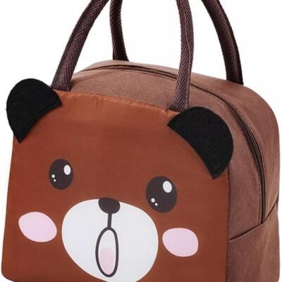 Bolsa Térmica Infantil Fitness Viagem Animais 3D Menina Menino Impermeável Escolar Marmita Com Alça (Urso Marrom)