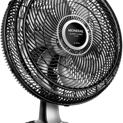 Ventilador 50cm Super Turbo 8 Pás, Mondial, Preto/Prata, 150W, 110V – VTX-50-8P