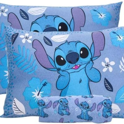 Portallar, Jogo Cama Casal Lilo Stitch 3 Peças C/Elástico Licenciado