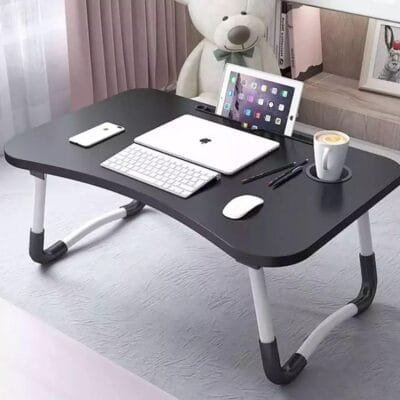 Mesa Portátil para Notebook Suporte para Cama e Sofá Dobrável Home Office (Preto)