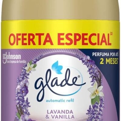 Glade Aromatizador de Ambiente Automático, Glade Refil, Odorizador de Ambiente, Lavanda e Baunilha, 269ml