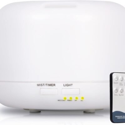 Umidificador de ar Difusor De Ambientes Aromatizador Ultrassonico 500ml com Controle Remoto