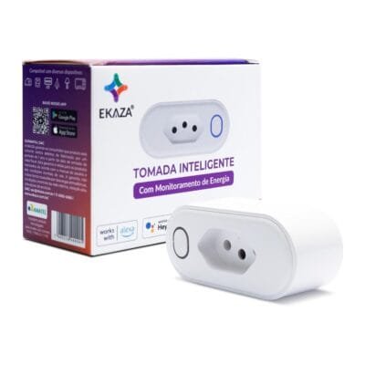 EKAZA, Tomada inteligente 20A, Wi-Fi, compatível com Alexa e google Assistente – T105