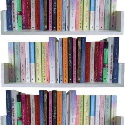 3 Prateleiras 60cm x 20cm x 11,5cm para livros e decoração – MDF Branco