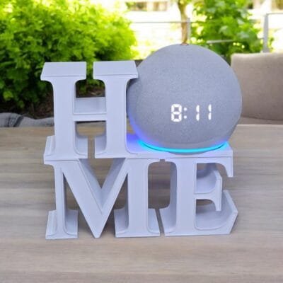 Suporte Alexa Echo Dot 4 ou Echo Dot 5. Tema Home, Amor, Love, Presente, decoração criativa, namorado