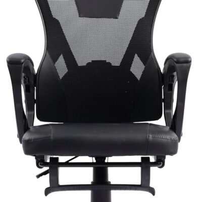 Cadeira Office Presidente Supreme – Cadeira Ergonômica Reclinável – Até120kg, Giratória, Inclinação 12 graus, Encosto com Tela Mesh, Espuma Dupla, Rodas de Duplo Giro – Preta