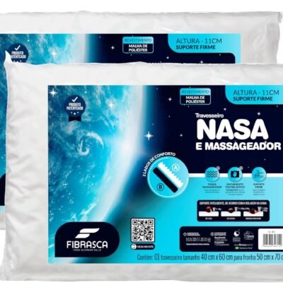 Kit 2 peças Travesseiro Nasa Up 3, para fronhas 50×70 cm, Fibrasca