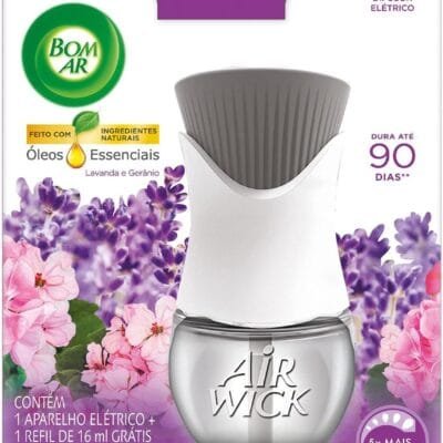 Air Wick Difusor Elétrico Bom Ar Lavanda E Gerânio Aparelho + Refil 16Ml