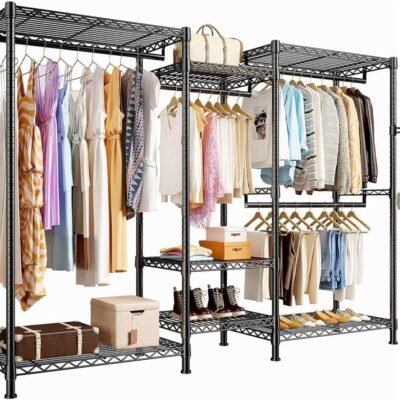 Guarda Roupa Casal, Closet Aberto, Closet, Guarda Roupa, Closet Modulado, Guarda Roupa Closet, Guarda Roupa Aberto, Cabideiro Arara, Guarda Roupas, Guarda Roupa Dobravel (Preto)